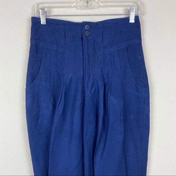 Gitano Vintage Navy Blue High Waisted Pants - Picture 2 of 11